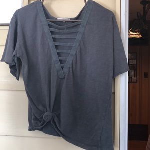 Gilded intent deep v top.